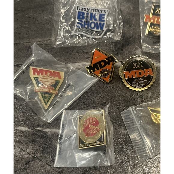 12 VTG NEW! Harley Pin Lot MDA Willie Freedom Bike Week Motorcycle Ride Hog Club - Picture 3 of 8